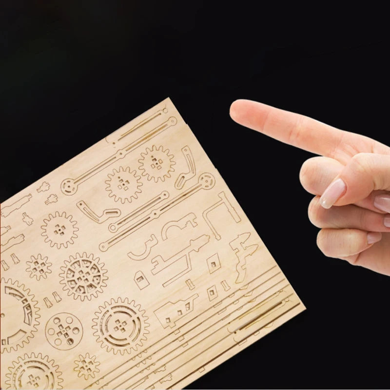 model kit de coche de madera a escala