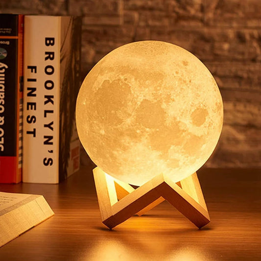 lampara nocturna lunar LED