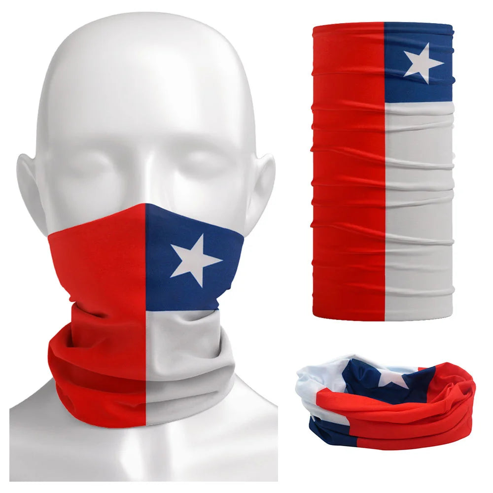 bandana de bandera de chile