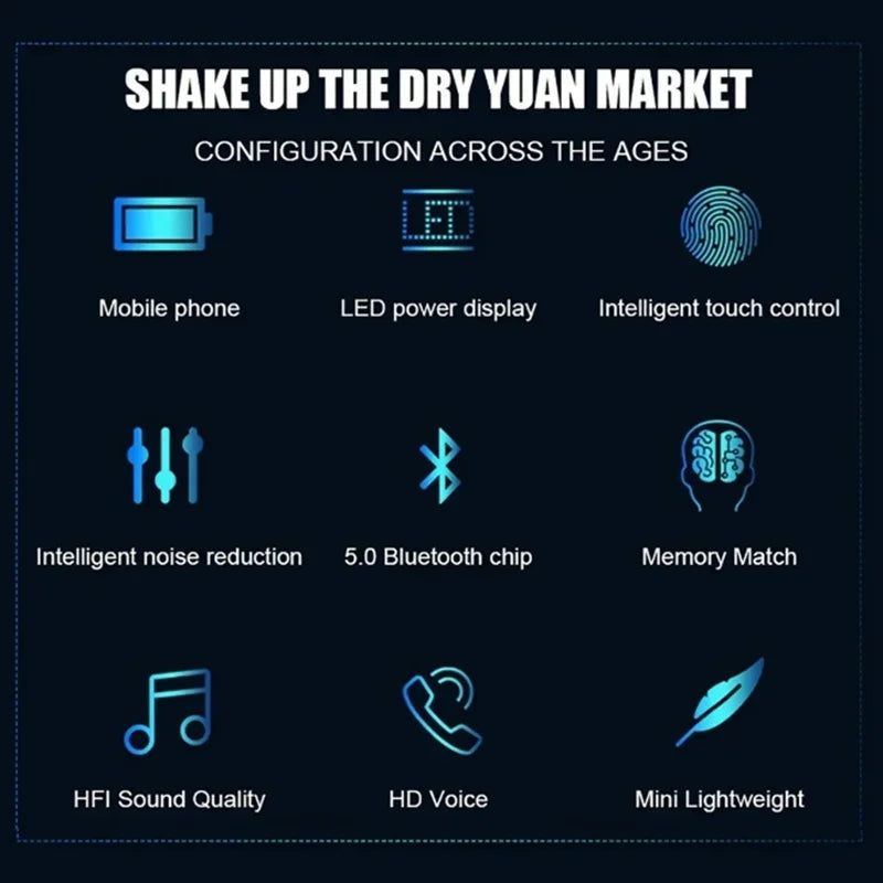 TWS F9-5 Earphone Bluetooth Wireless